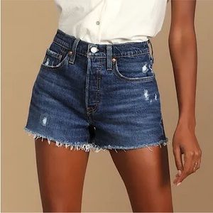 NWT, LEVI'S, 501 HIGH-WAISTED CUTOFF SHORTS - 27